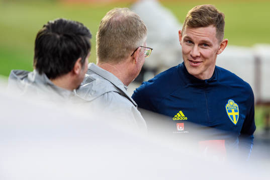 Emil Krafth of the Swedish national football team