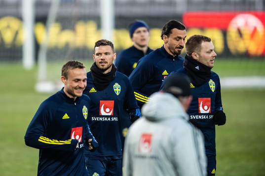 Pierre Bengtsson, Marcus Berg, Zlatan Ibrahimovic and