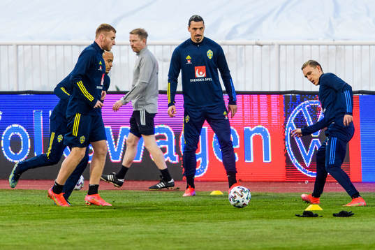 Dejan Kulusevski, Robin Quaison, Zlatan Ibrahimovic and