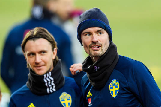 Kristoffer Olsson and Mikael Lustig of the Swedish national