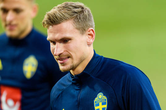 Carl Starfelt of the Swedish national football team