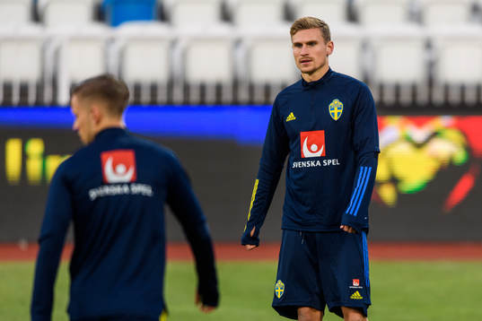 Carl Starfelt of the Swedish national football team