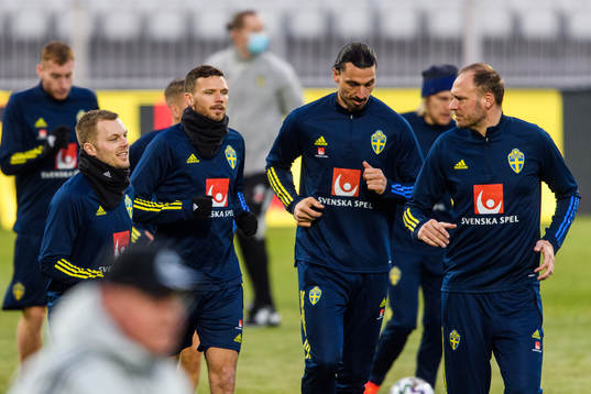 Sebastian Larsson, Marcus Berg, Zlatan Ibrahimovic and