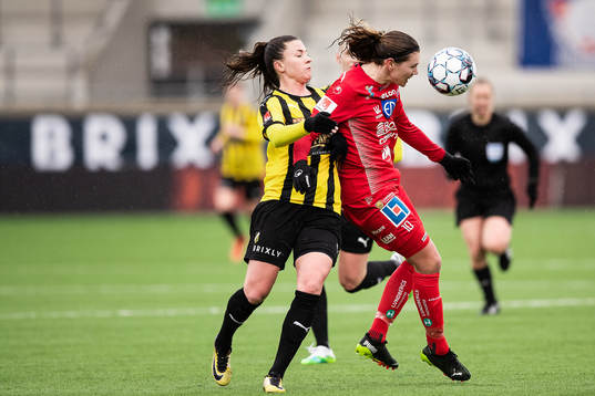 Häckens Pauline Hammarlund och Linköpings Emma Lennartsson