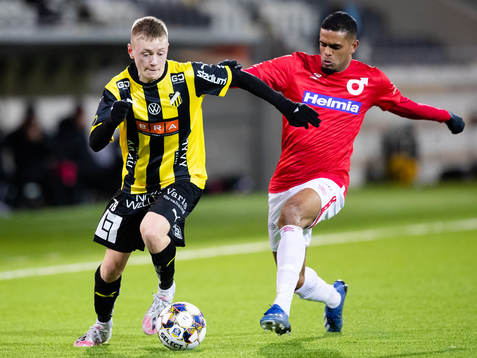 Häckens Oskar Ruuska och Degerfors Adhavan Rajamohan