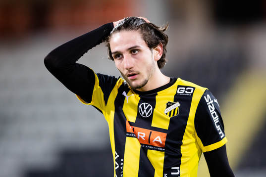 Häckens Yusuf Nuur  träningsmatchen i fotboll mellan