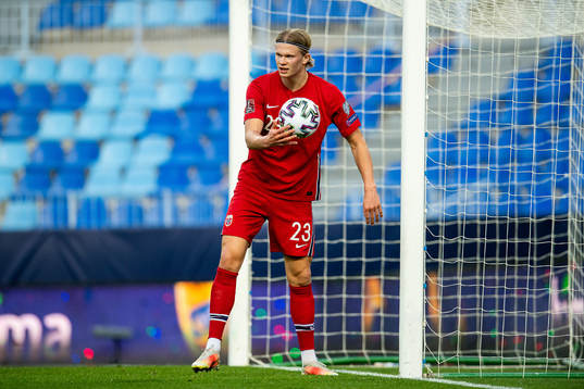 Erling Braut Haaland of Norway looks dejected