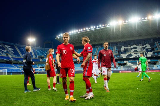 Martin Ødegaard of Norway looks dejected