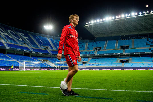 Martin Ødegaard of Norway looks dejected