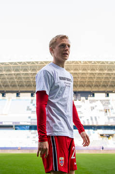 Mats Møller Dæhli of Norway wearing a t-shirt with the