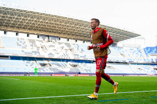 Martin Linnes of Norway warms up