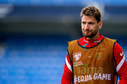 Stefan Strandberg of Norway warms up