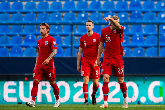 Patrick Berg, Kristoffer Ajer and Erling Braut Haaland look