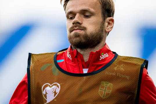 Iver Fossum of Norway warms up
