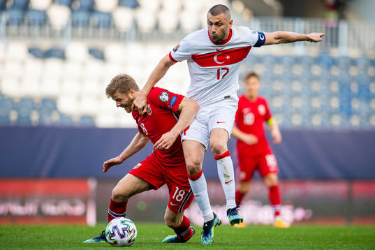 Fredrik Midtsjø of Norway and Burak Yilmaz of Turkey