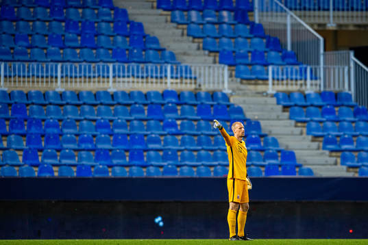 Goalkeeper André Hansen of Norway