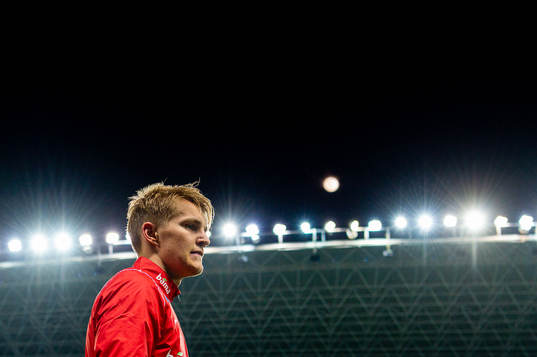 Martin Ødegaard of Norway looks dejected