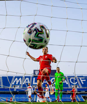 Erling Braut Haaland of Norway reacts