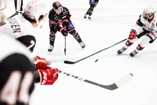 Örebros Robert Leino och Malmö Redhawks Anton Olsson