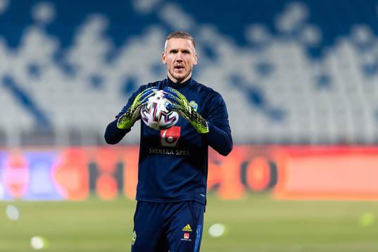 goalkeeper Robin Olsen of Sweden