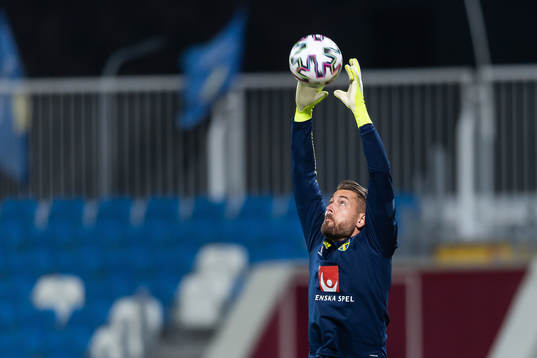 goalkeeper Kristoffer Nordfeldt of Sweden