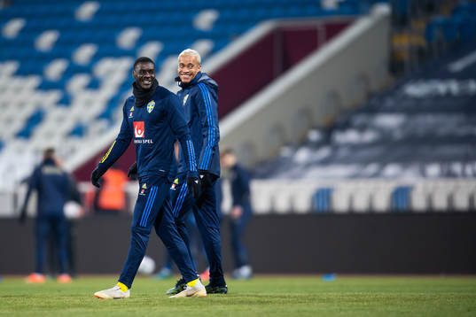 Ken Sema and Robin Quaison of Sweden