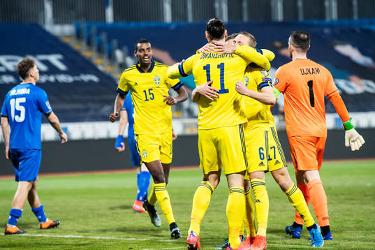 Alexander Isak, Zlatan Ibrahimovic and Ludwig Augustinsson