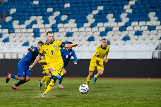 Sebastian Larsson of Sweden scores 0-3