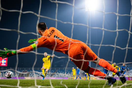 Sebastian Larsson of Sweden scores 0-3