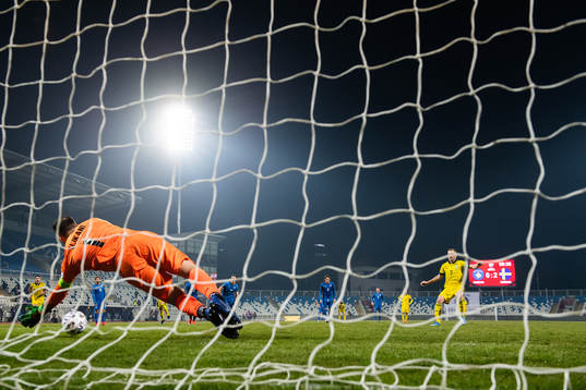 Sebastian Larsson of Sweden scores 0-3