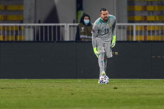 Goalkeeper Kristoffer Nordfeldt of Sweden