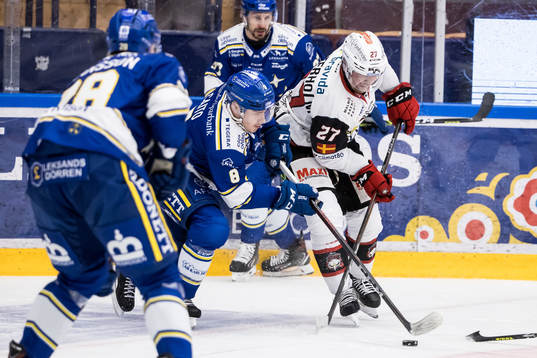 Leksands Matt Caito och Malmö Redhawks Ponthus Westerholm
