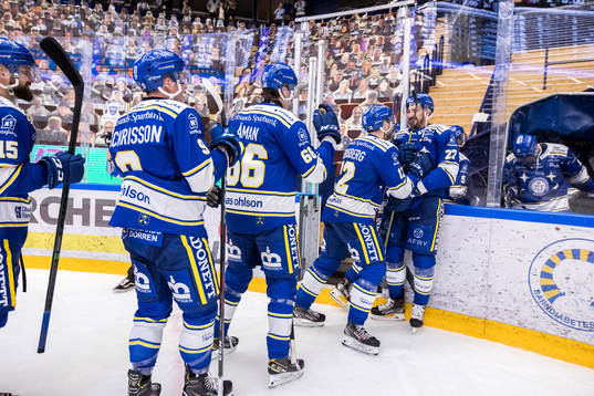 Leksands spelarna jublar