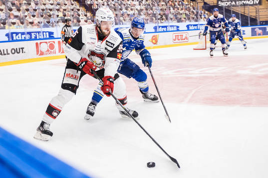 Malmö Redhawks Carl Persson och Leksands Patrik Zackrisson