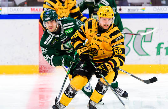 Färjestads Michael Lindqvist och Skellefteås Oskar Nilsson