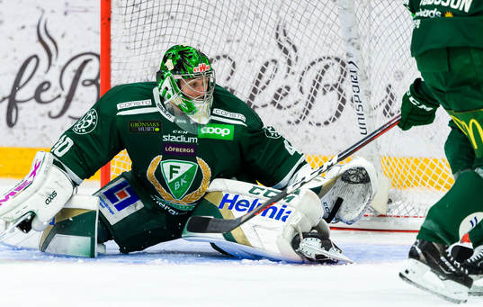 Färjestads målvakt Henrik Haukeland