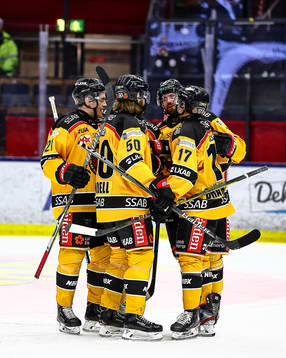 Luleås spelare jublar