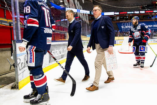 Linköpings tränare Daniel Eriksson och tränare Johan