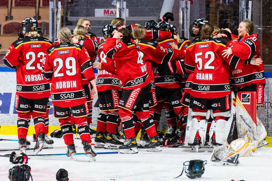 Luleås spelare jublar