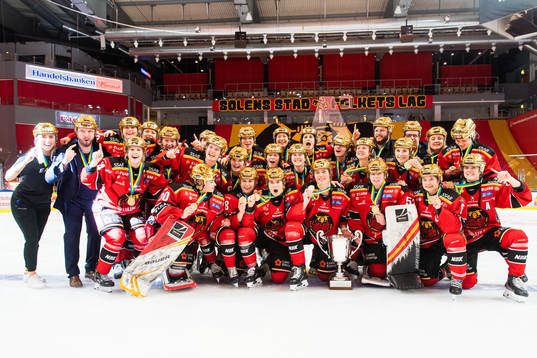 Luleås spelare jublar när de