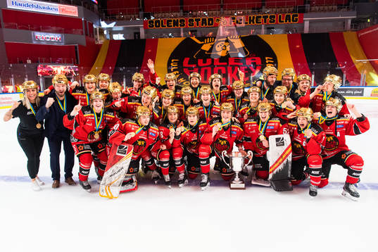 Luleås spelare jublar när de