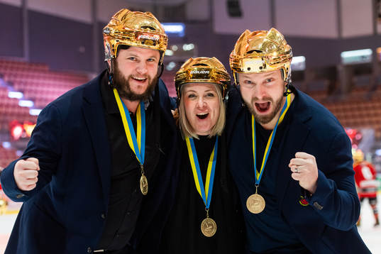 Luleås tränare Mikael Forsberg jubla