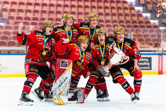 Luleås spelare jublar