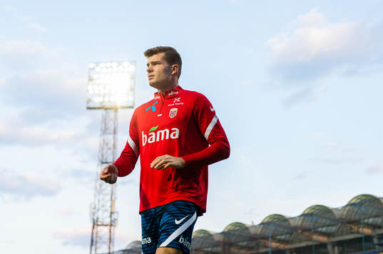 Alexander Sørloth of the Norwegian national football team