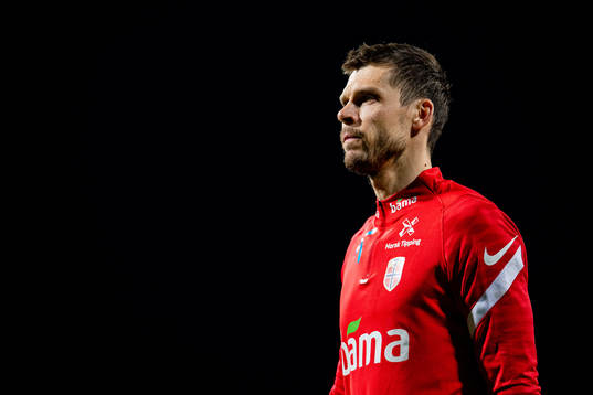 Goalkeeper Rune Almenning Jarstein of the Norwegian