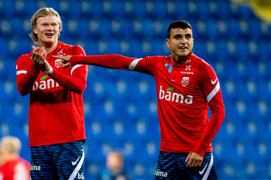 Erling Braut Haaland and Mohamed Elyounoussi of the