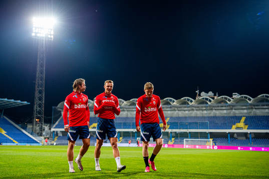 Patrick Berg, Marius Lode and Jens Petter Hauge of the