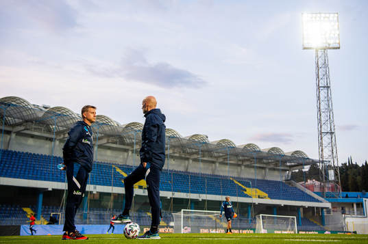 Leif Gunnar Smerud, U21 head coach, and Ståle Solbakken,