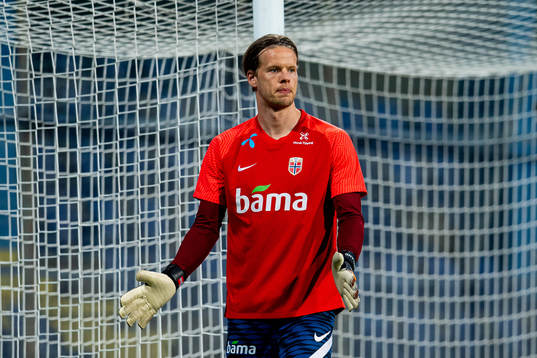 Goalkeeper Ørjan Håskjold Nyland of the Norwegian