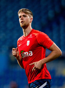 Kristoffer Ajer of the Norwegian national football team